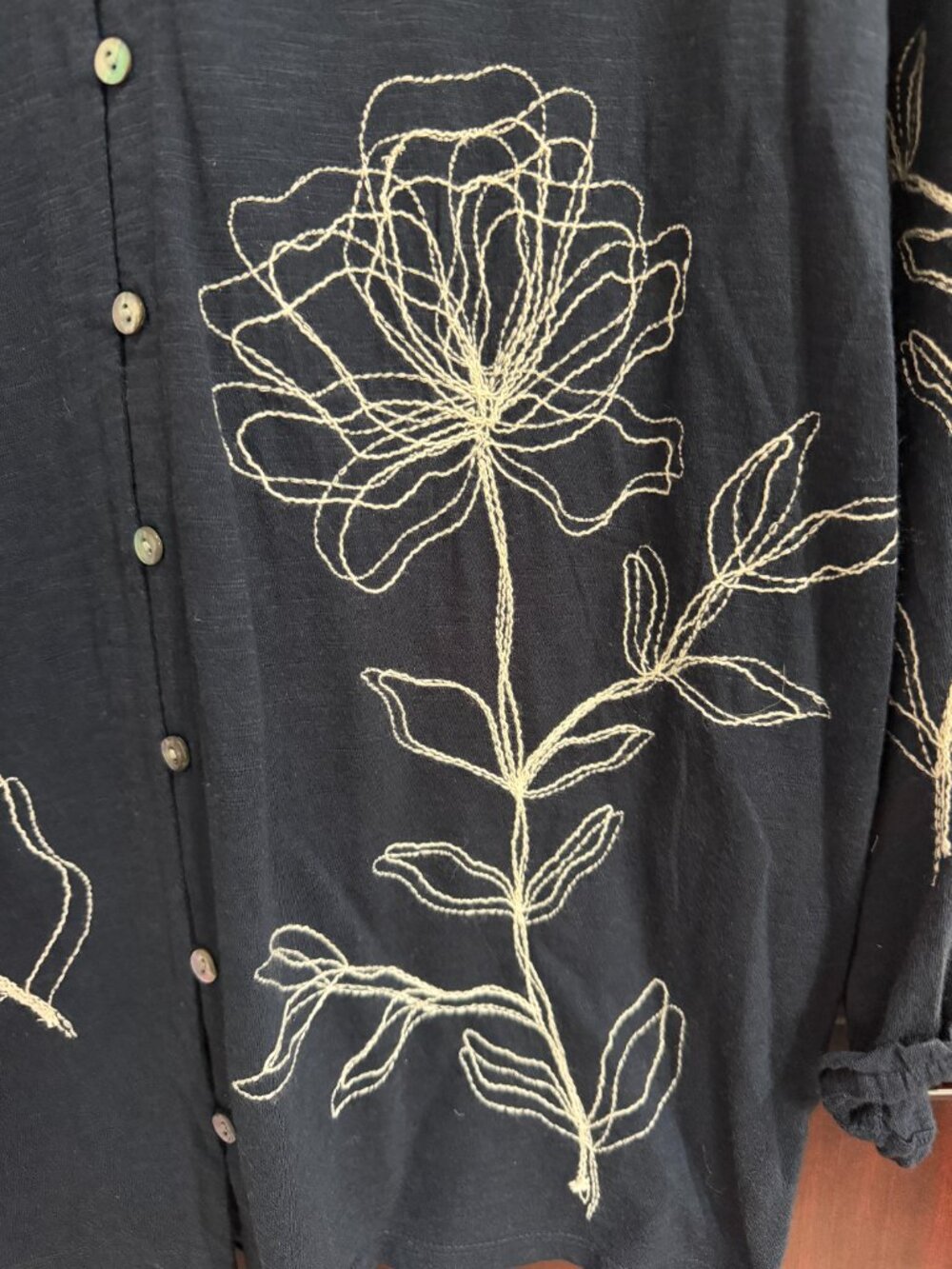 J. Jill Embroidered Knit Blouse | NWT | Size: XS - Picture 3 of 7